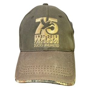 Mossy Oak Ducks Unlimited NWT 75 Years 1937 - 2012 Trucker Hat Cap Brown Camo
